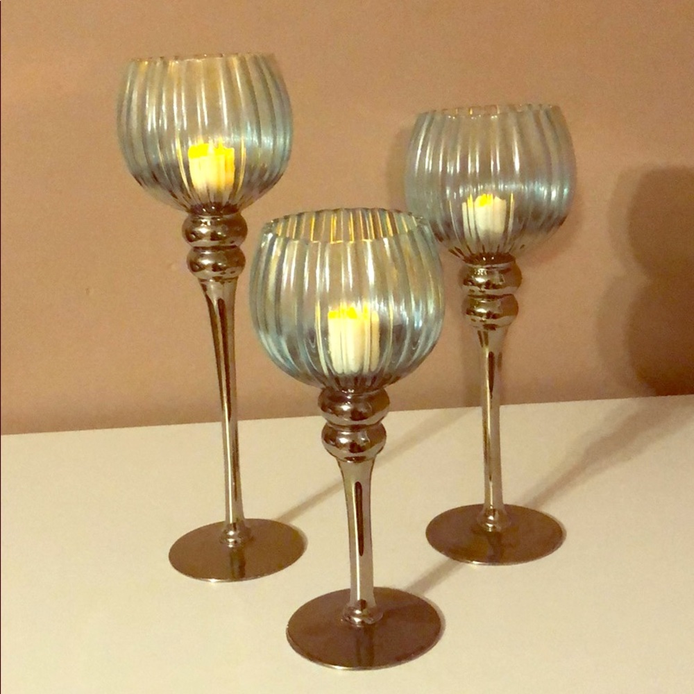 Turquoise/Silver Goblets